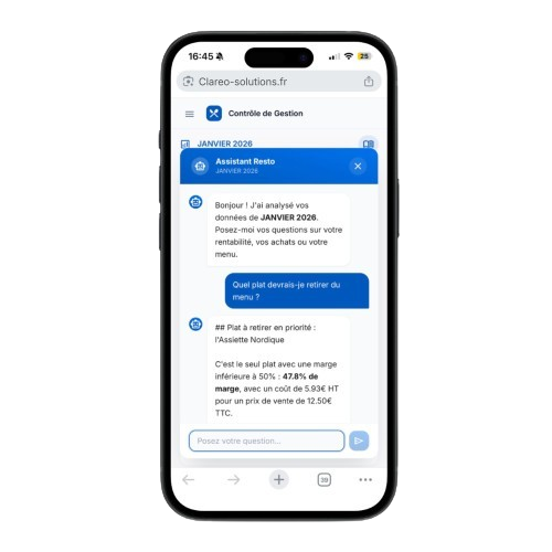 Agent IA mobile Cockpit - Assistant resto intelligent